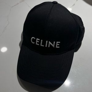 COPY - CELINE Logo Baseball Hat Size L Black